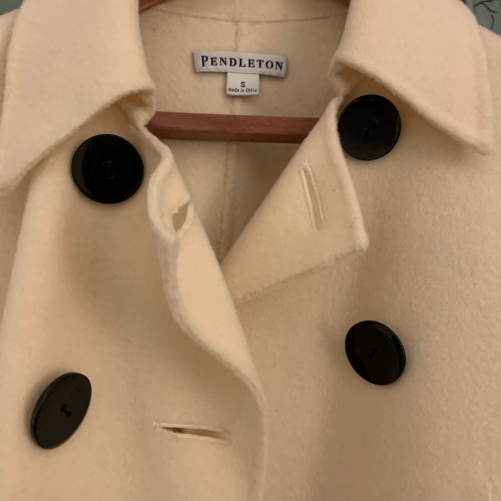 Pendleton White/Ivory Wool Jacket Small - image 2